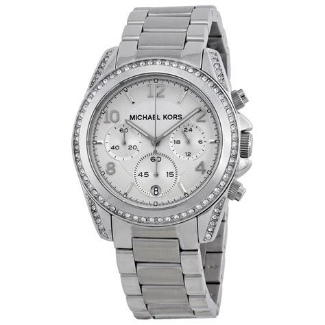 michael kors damenchronograph mk5165|Michael Kors Chronograph White Crystal Ladies Watch MK5165.